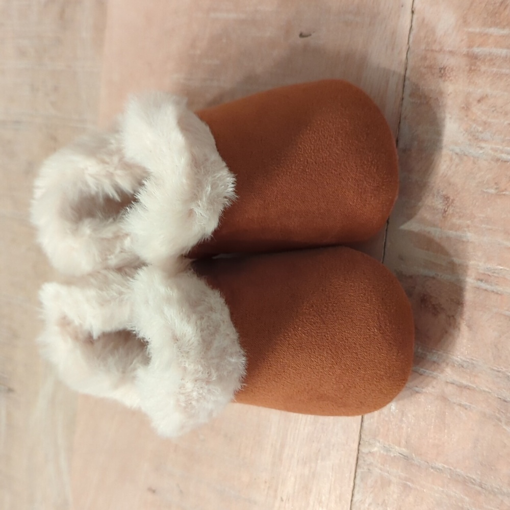 0-3 Month Baby Boots with Fur